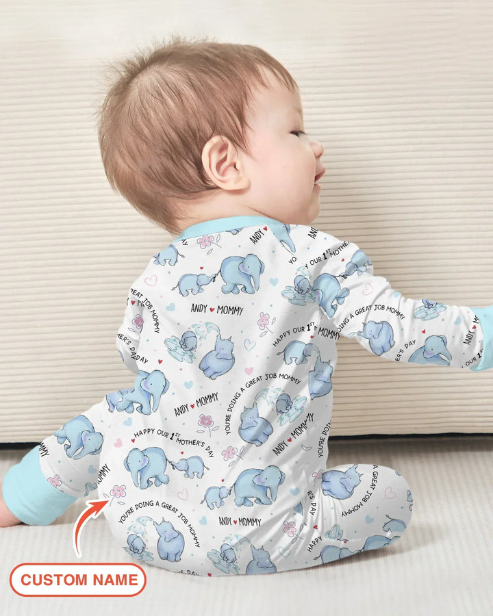 Gerippte Babykleidung mit individuellem Foto - Weich &amp; Skizzenhaft