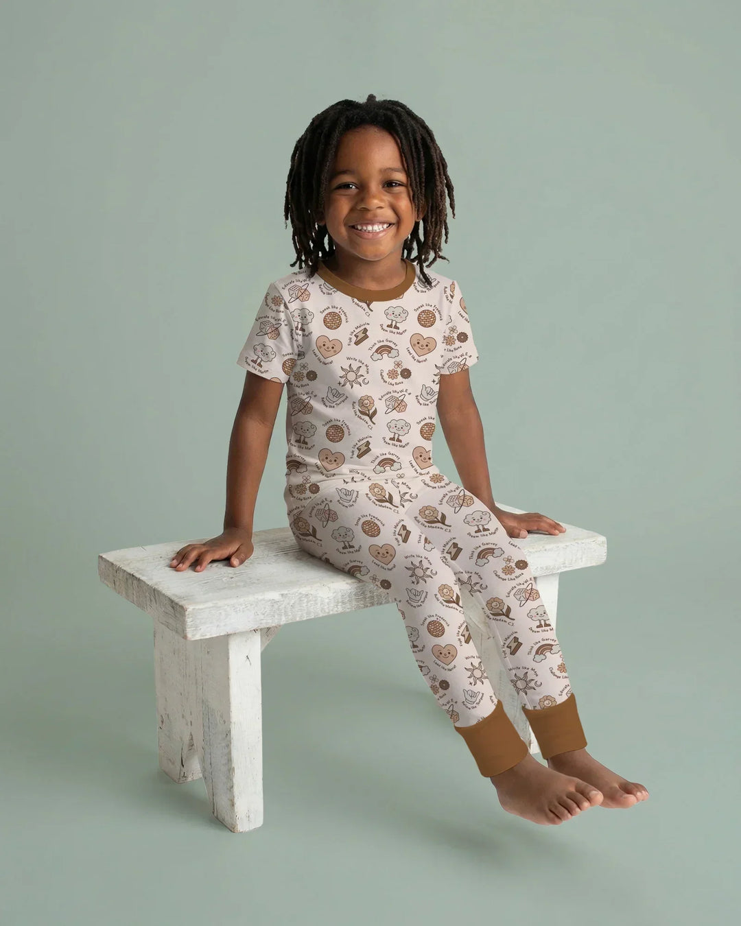 Zweiteiliges, kurzärmliges Pyjama-Set mit Marienkäfern