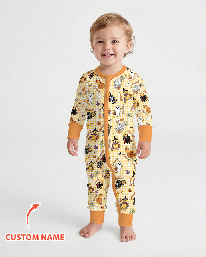Halloween Bear Custom Name Bamboo Convertible Zippy