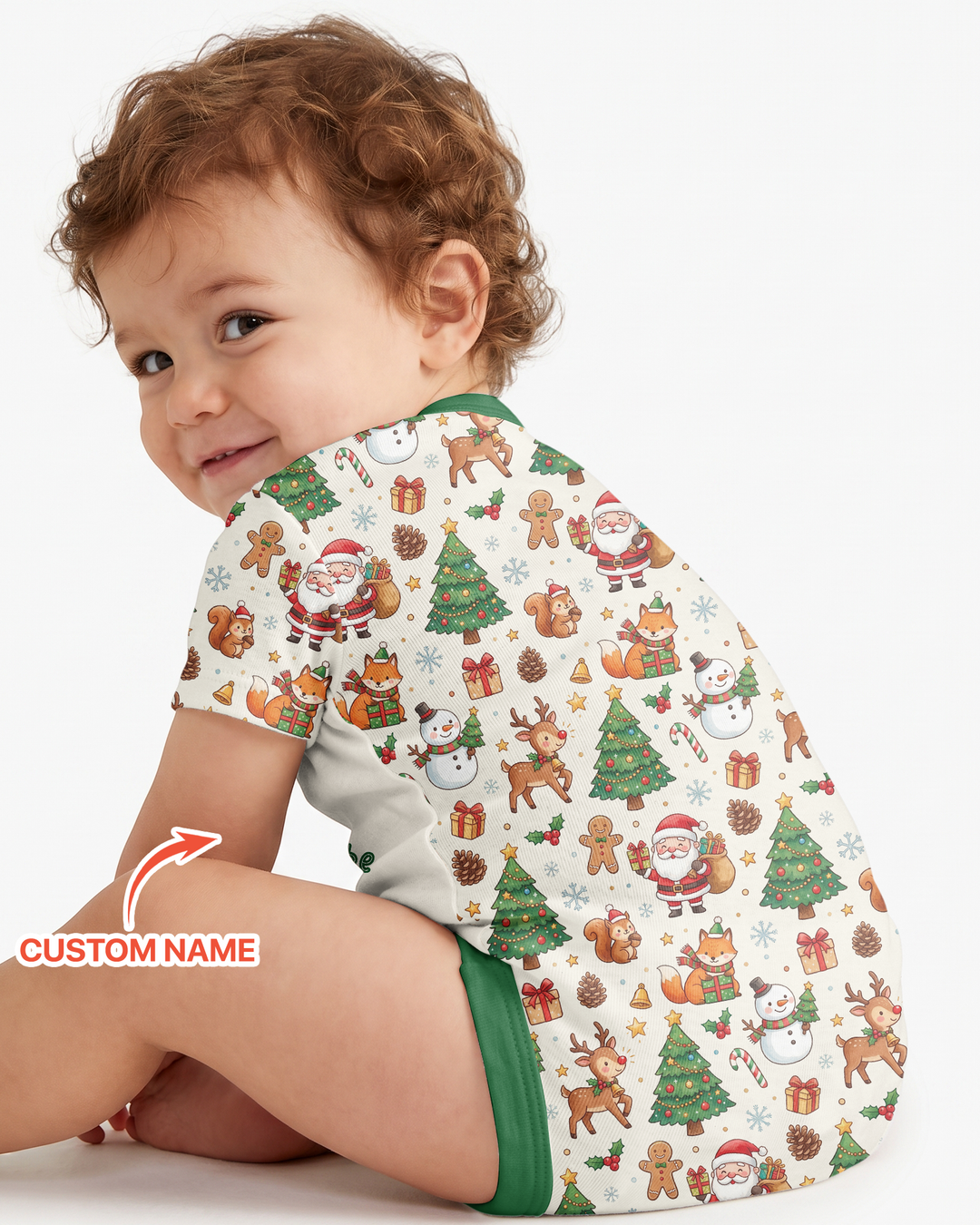 Custom Name When I Wake Up It's Will Be Christmas Bamboo Bodysuit