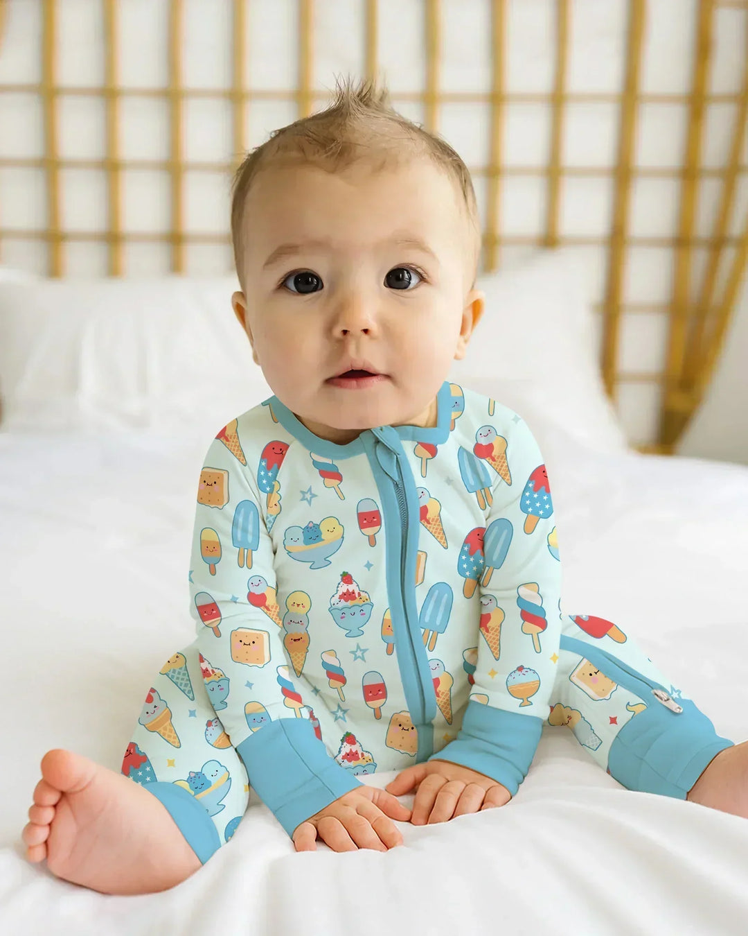 Gerippte Babykleidung mit individuellem Foto - Weich &amp; Skizzenhaft
