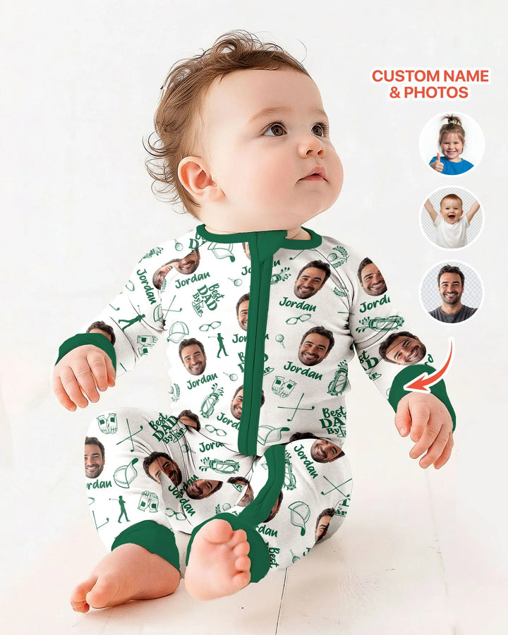Custom Photo Best Dad By Par Bamboo Convertible Zippy