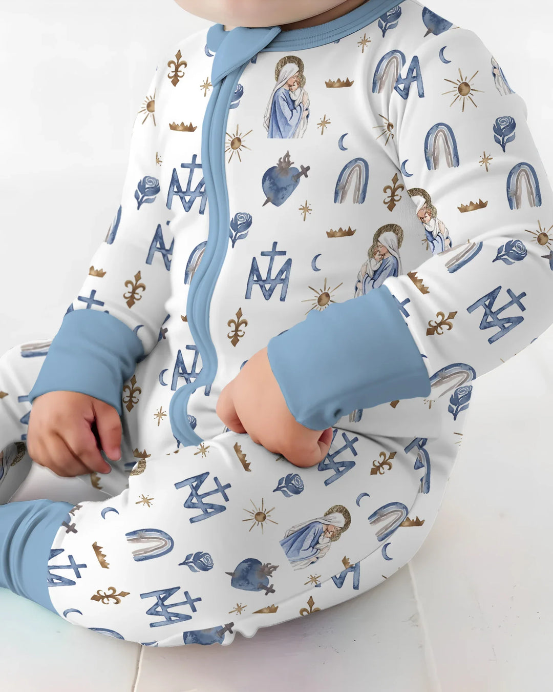 Gerippte Babykleidung mit individuellem Foto - Weich &amp; Skizzenhaft