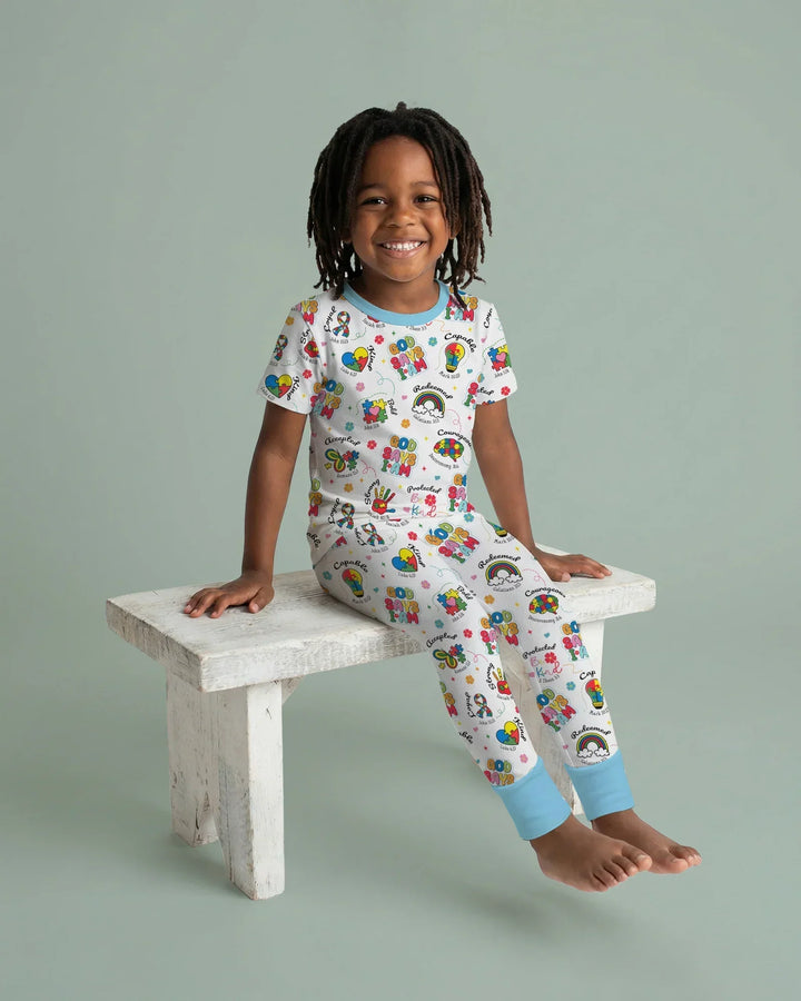 Zweiteiliges, kurzärmliges Pyjama-Set mit Marienkäfern