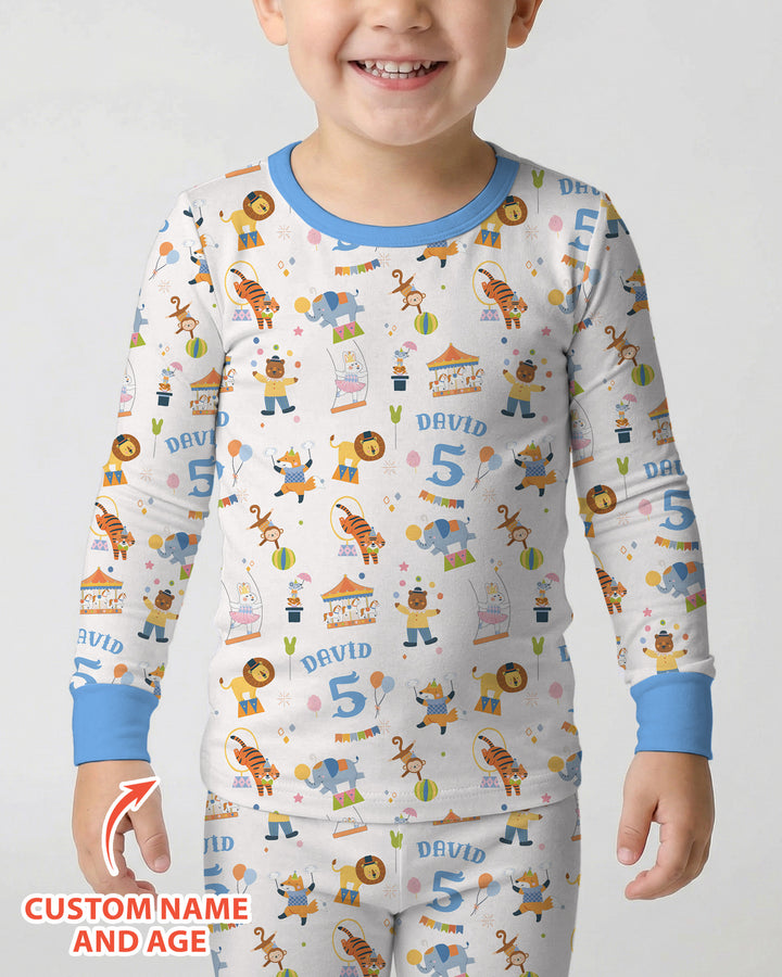 Zweiteiliges Langarm-Pyjama-Set mit Sommerfrüchten