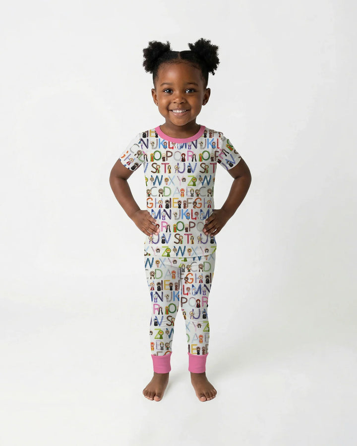 Saint ABCs Bamboo Two Piece Short Sleeve Pajama Set