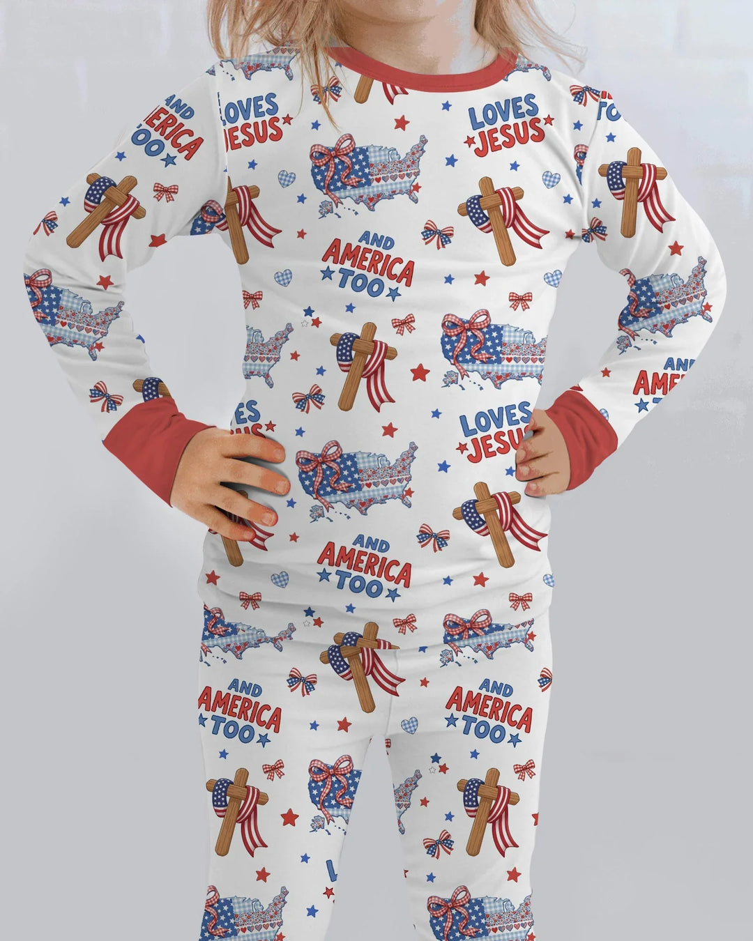 Zweiteiliges Langarm-Pyjama-Set mit Sommerfrüchten