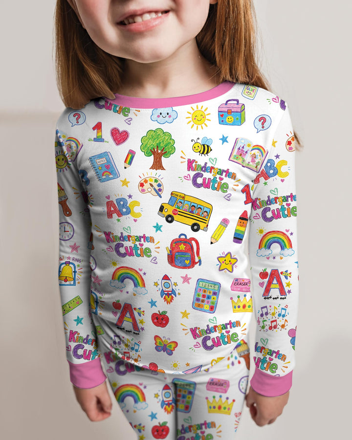 Kindergarten Cutie Bamboo Two Piece Long Sleeve Pajama Set