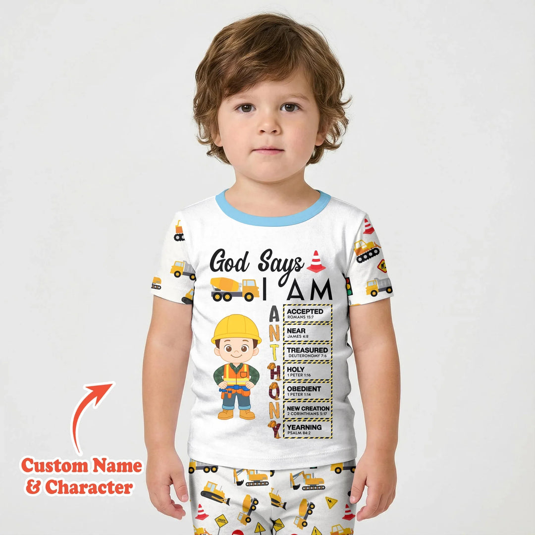 Zweiteiliges Pyjama-Set mit kurzen Ärmeln und Shorts im Sommer-Design