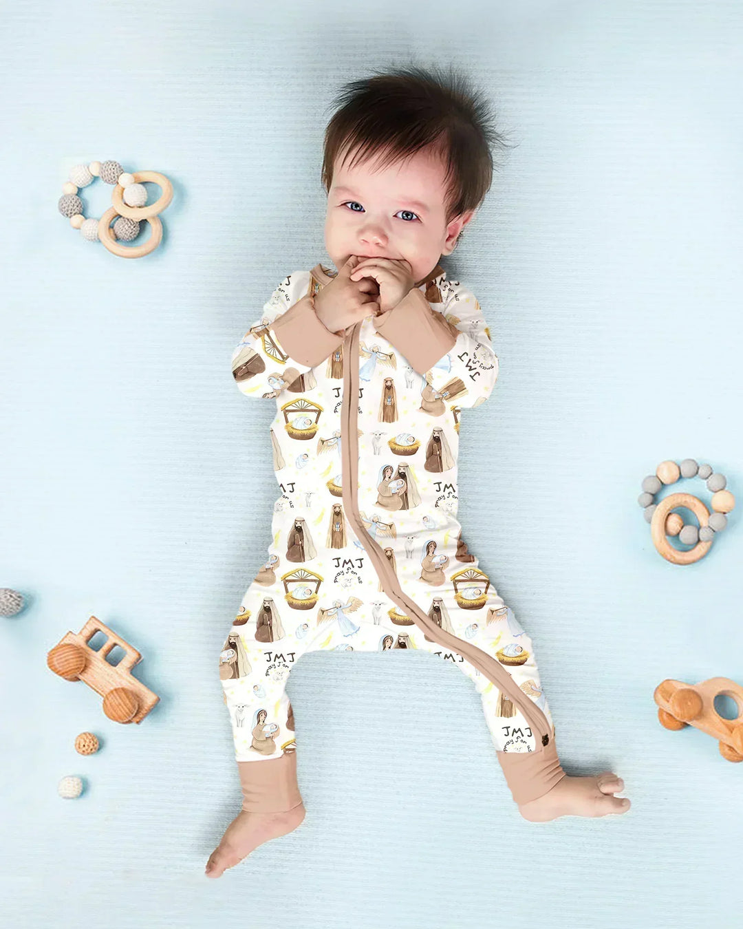 Gerippte Babykleidung mit individuellem Foto - Weich &amp; Skizzenhaft