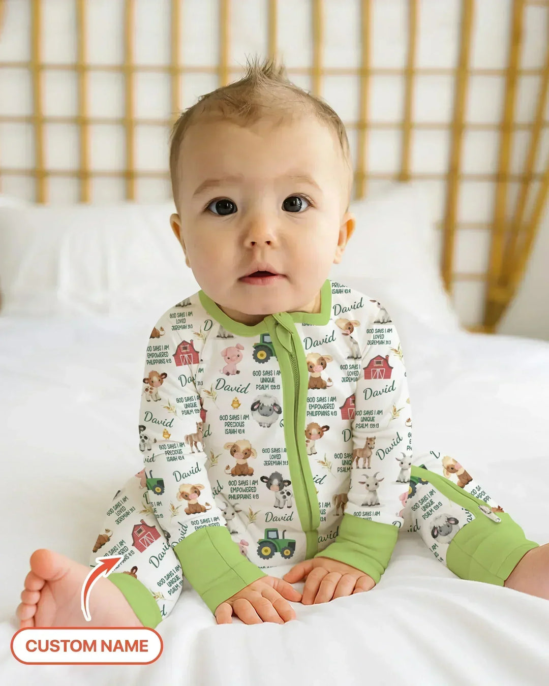 Gerippte Babykleidung mit individuellem Foto - Weich &amp; Skizzenhaft