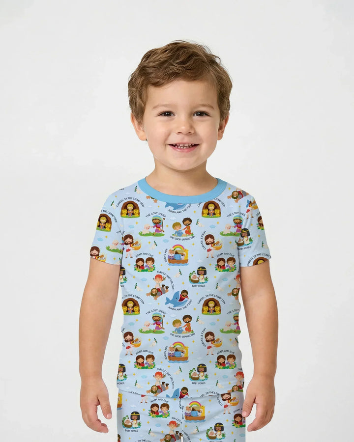 Zweiteiliges, kurzärmliges Pyjama-Set mit Marienkäfern