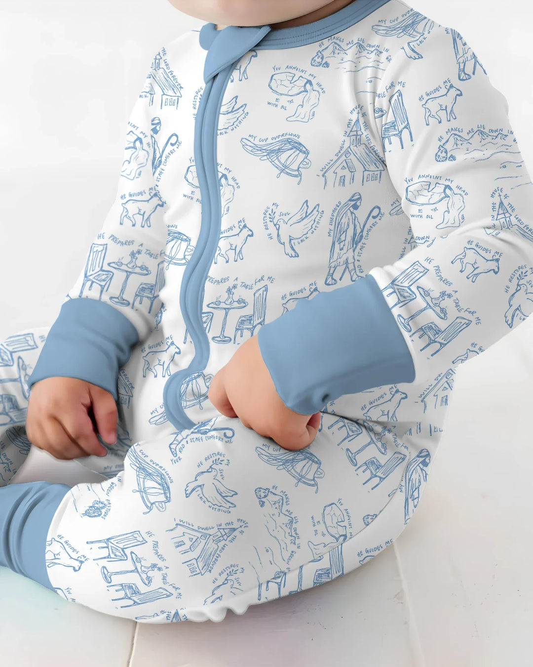 Gerippte Babykleidung mit individuellem Foto - Weich &amp; Skizzenhaft