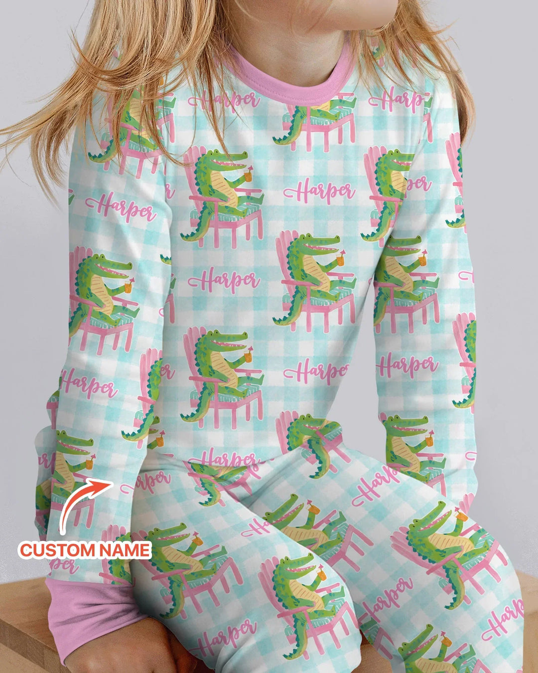 Zweiteiliges Langarm-Pyjama-Set mit Sommerfrüchten