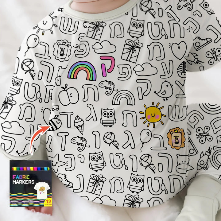 Gerippte Babykleidung mit individuellem Foto - Weich &amp; Skizzenhaft