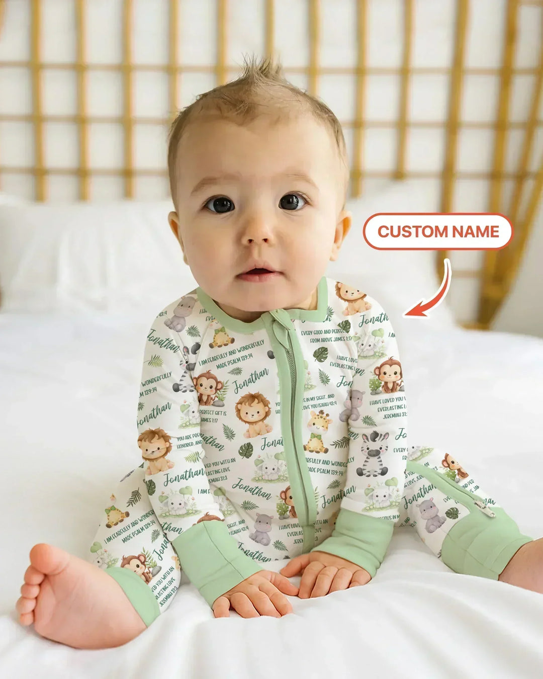 Gerippte Babykleidung mit individuellem Foto - Weich &amp; Skizzenhaft