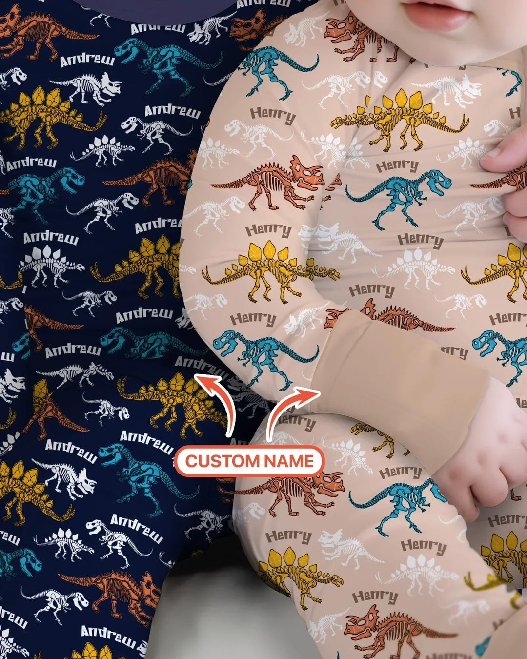 Gerippte Babykleidung mit individuellem Foto - Weich &amp; Skizzenhaft