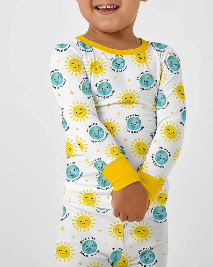 Zweiteiliges Langarm-Pyjama-Set mit Sommerfrüchten