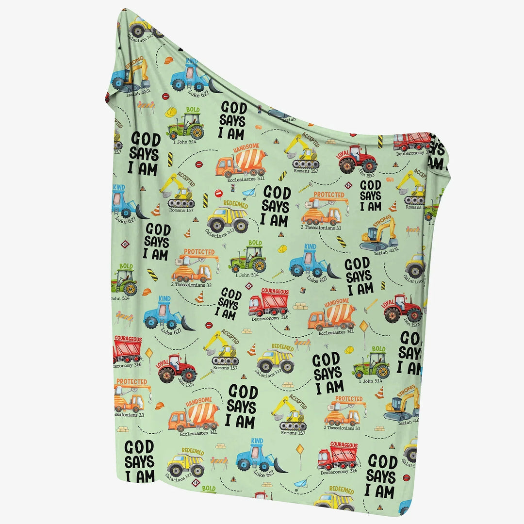 God Says I Am Bamboo Swaddle Blanket