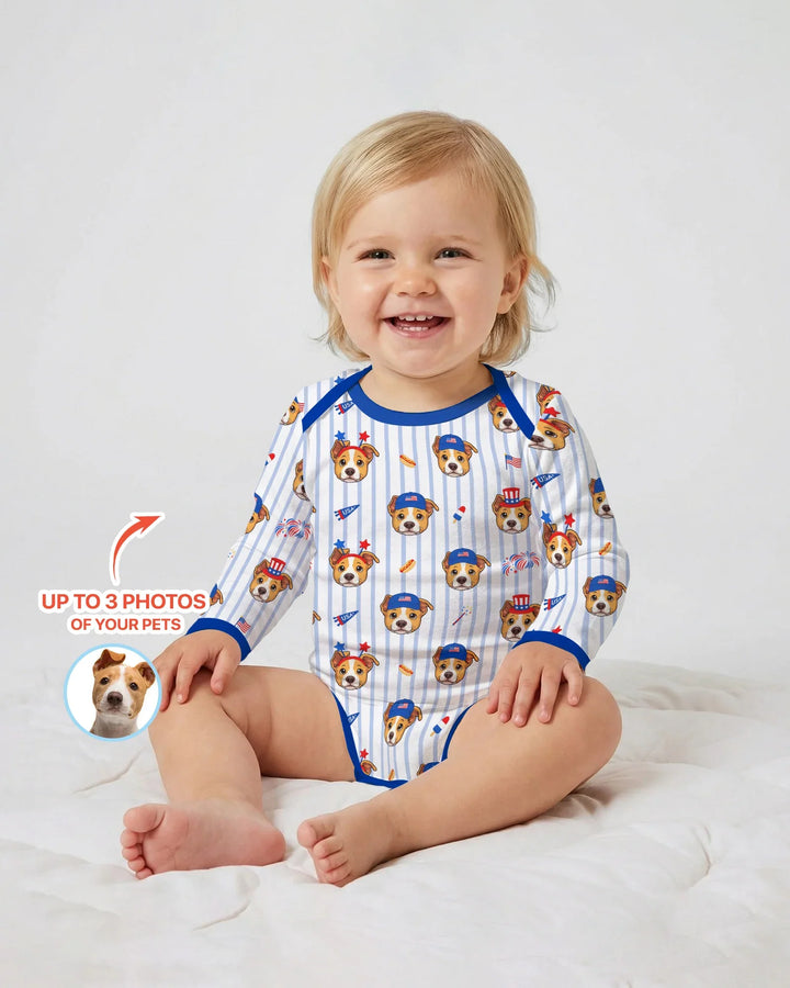 Gerippte Babykleidung mit individuellem Foto - Weich &amp; Skizzenhaft