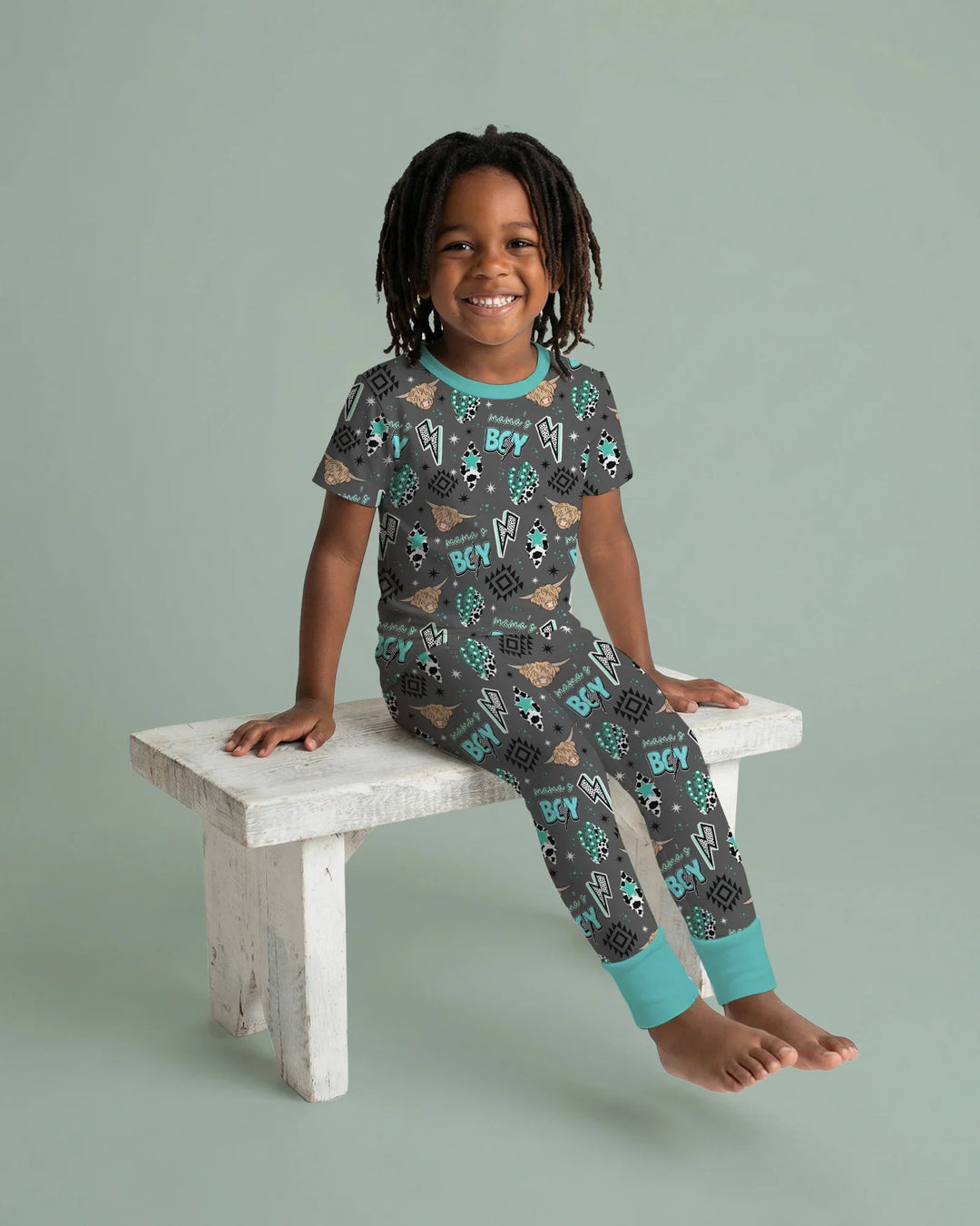 Zweiteiliges, kurzärmliges Pyjama-Set mit Marienkäfern