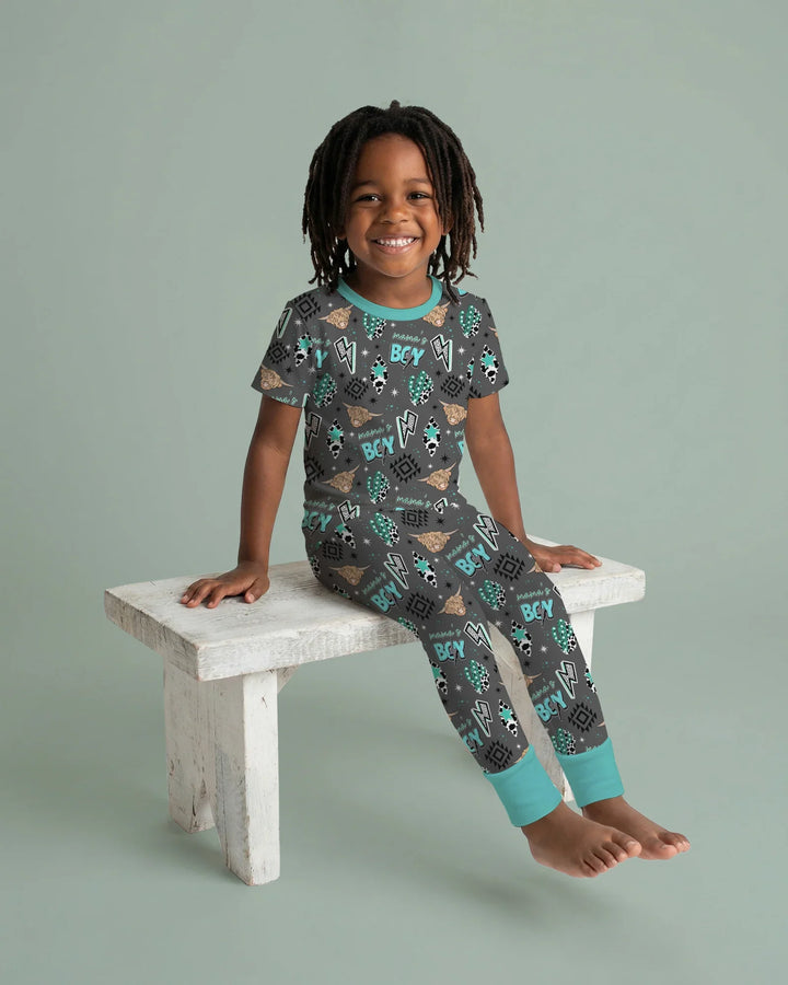 Zweiteiliges, kurzärmliges Pyjama-Set mit Marienkäfern