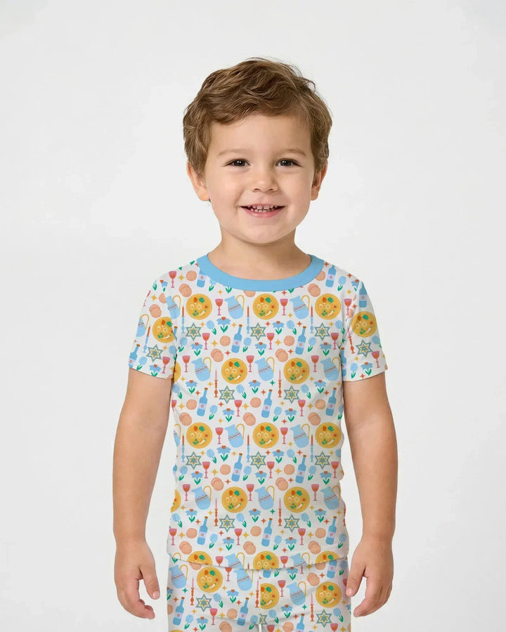Zweiteiliges, kurzärmliges Pyjama-Set mit Marienkäfern