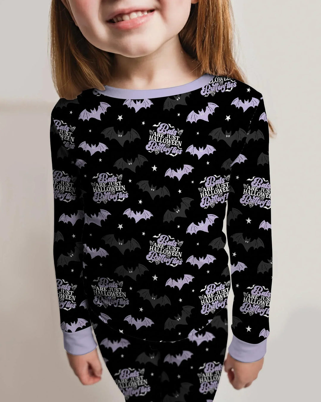Halloween Butterflies Bamboo Two Piece Long Sleeve Pajama Set