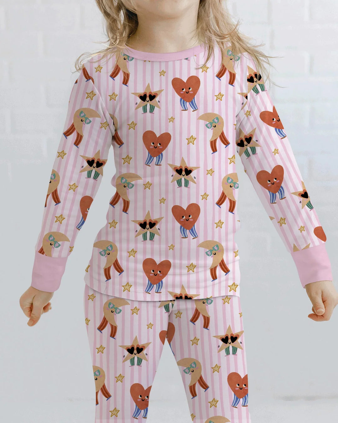 Zweiteiliges Langarm-Pyjama-Set mit Sommerfrüchten