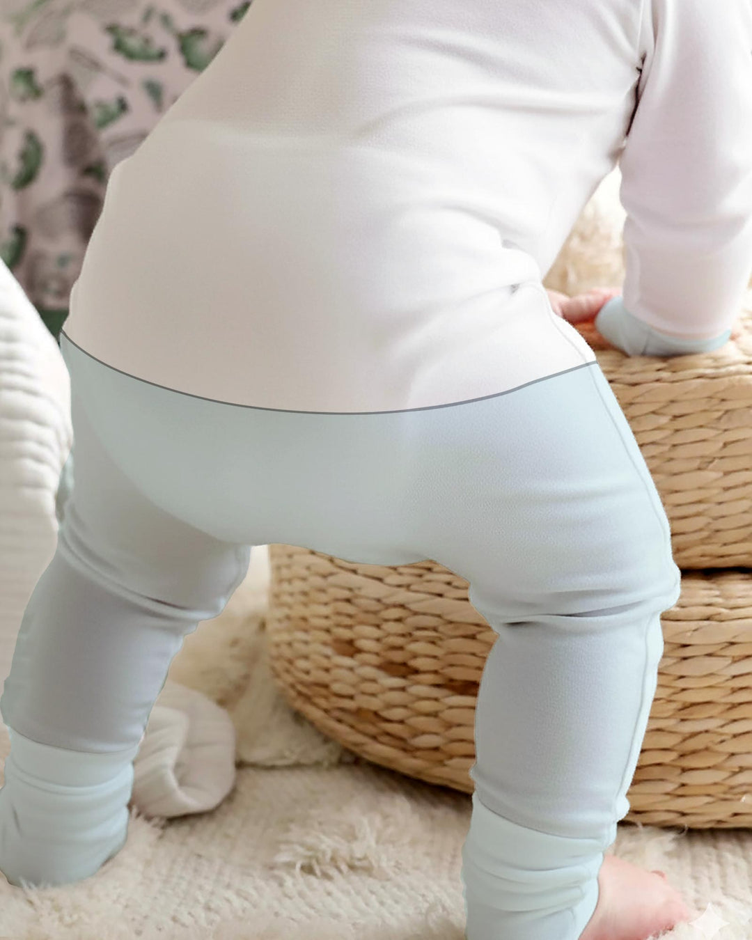 Gerippte Babykleidung mit individuellem Foto - Weich &amp; Skizzenhaft