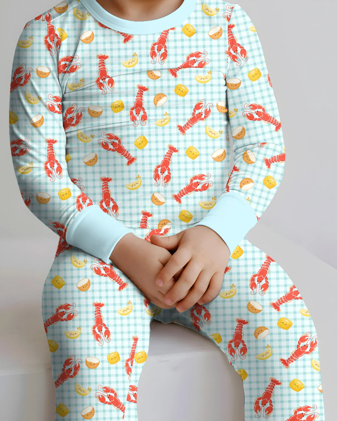 Zweiteiliges Langarm-Pyjama-Set mit Sommerfrüchten