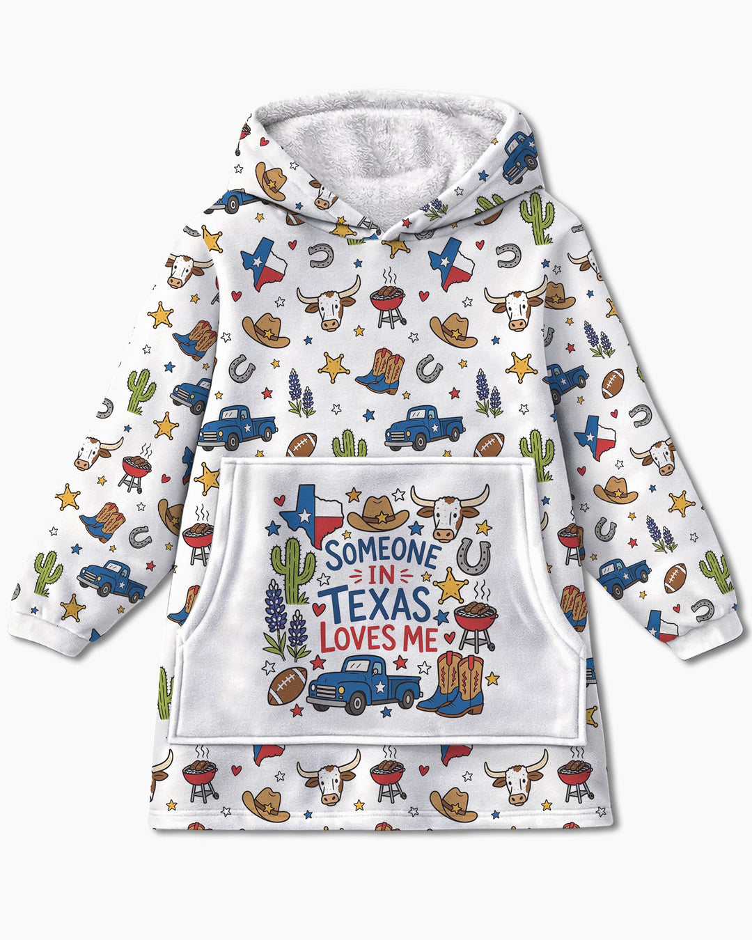 Someone in Texas Loves Me Bamboo Blanket Hoodie