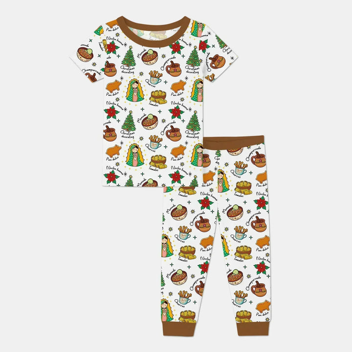 Zweiteiliges, kurzärmliges Pyjama-Set mit Marienkäfern