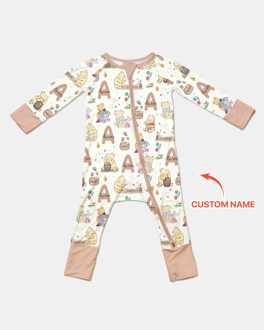 Honey Bear Monogram Bamboo Convertible Zippy