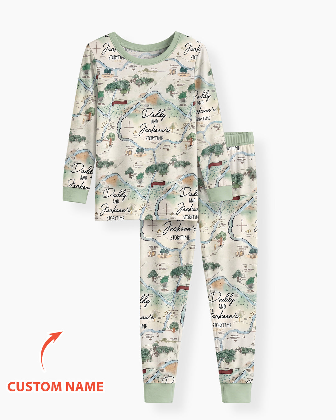 Mommy Daddy And Me Bedtime Story Family Matching Bamboo Two Piece Long Sleeve Pajama Set