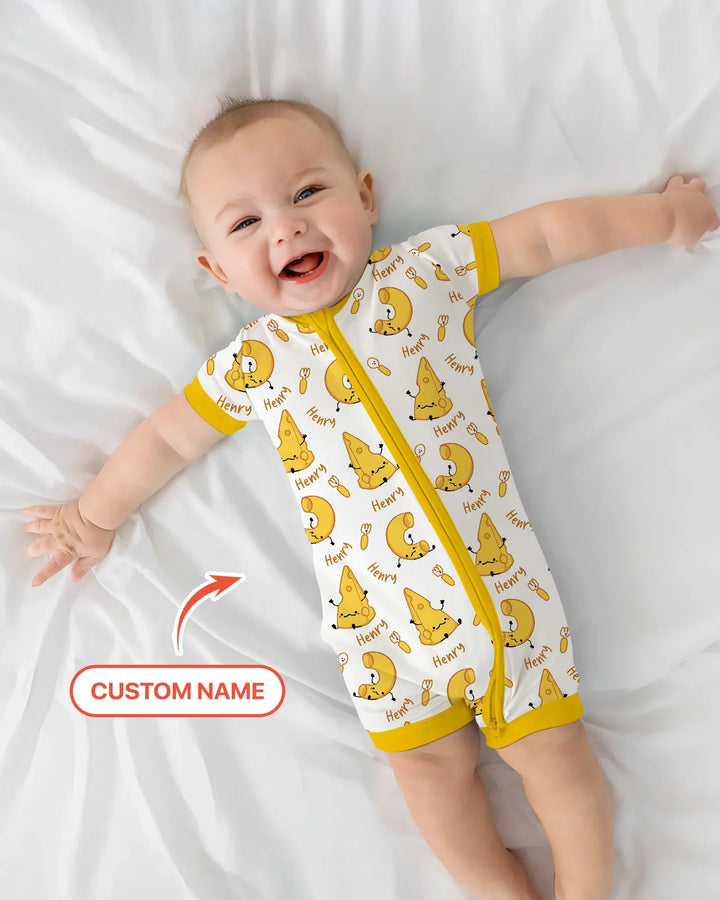 Custom Name Mac & Cheese Club Bamboo Shorty Zippy