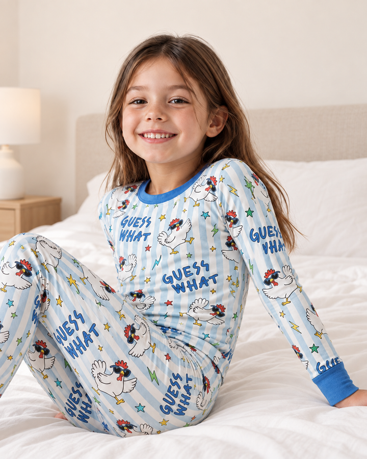 Guess What? Chicken Butt! Bamboo Two Piece Long Sleeve Pajama Set