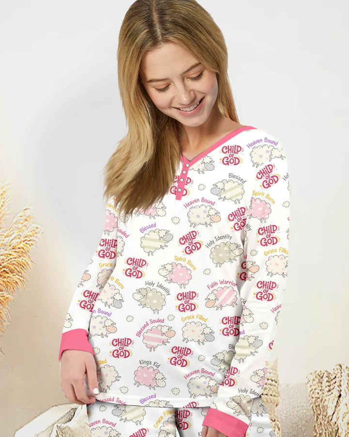 A Child Of God Mädchen Pyjama-Set aus Bambus für Damen