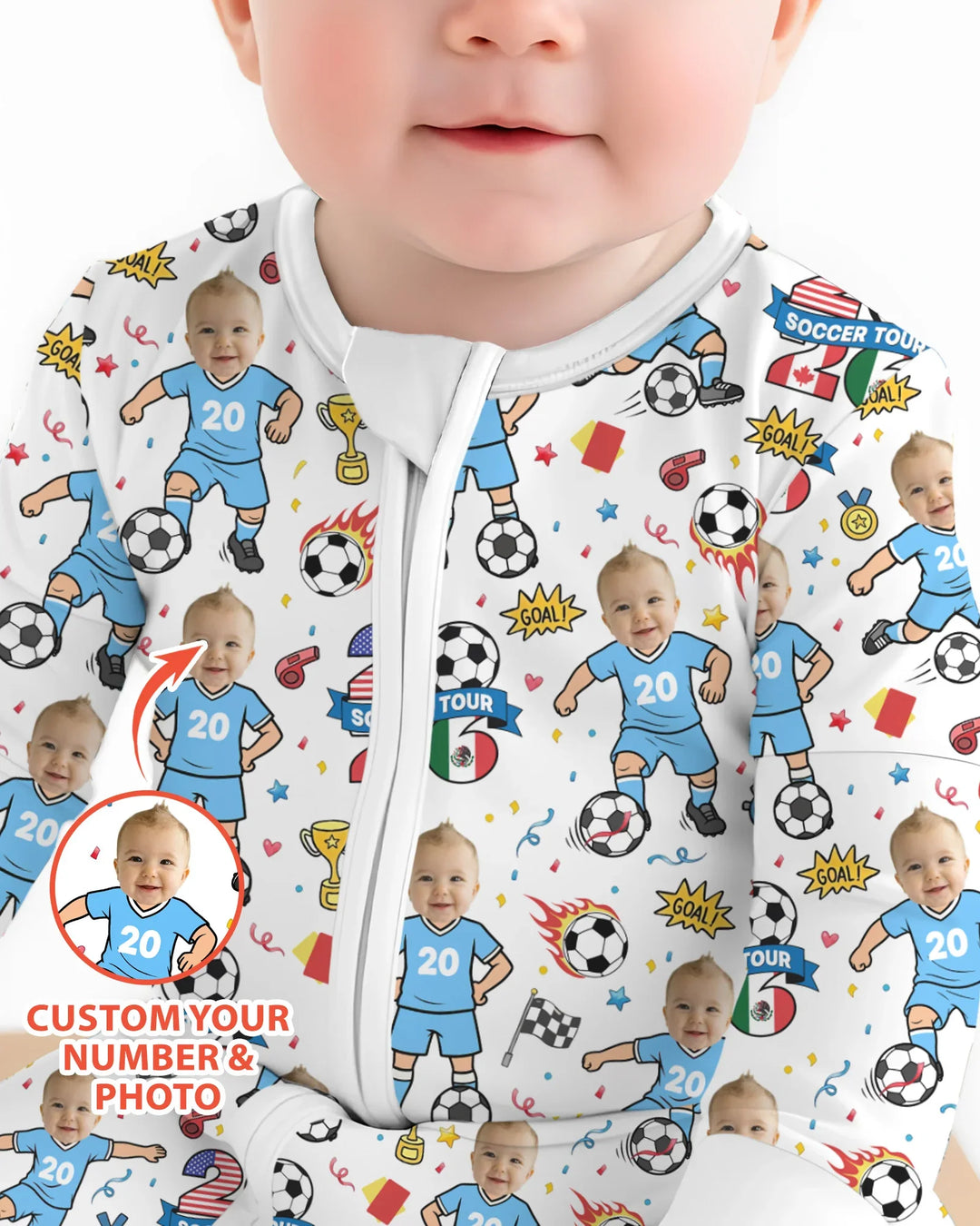 Gerippte Babykleidung mit individuellem Foto - Weich &amp; Skizzenhaft