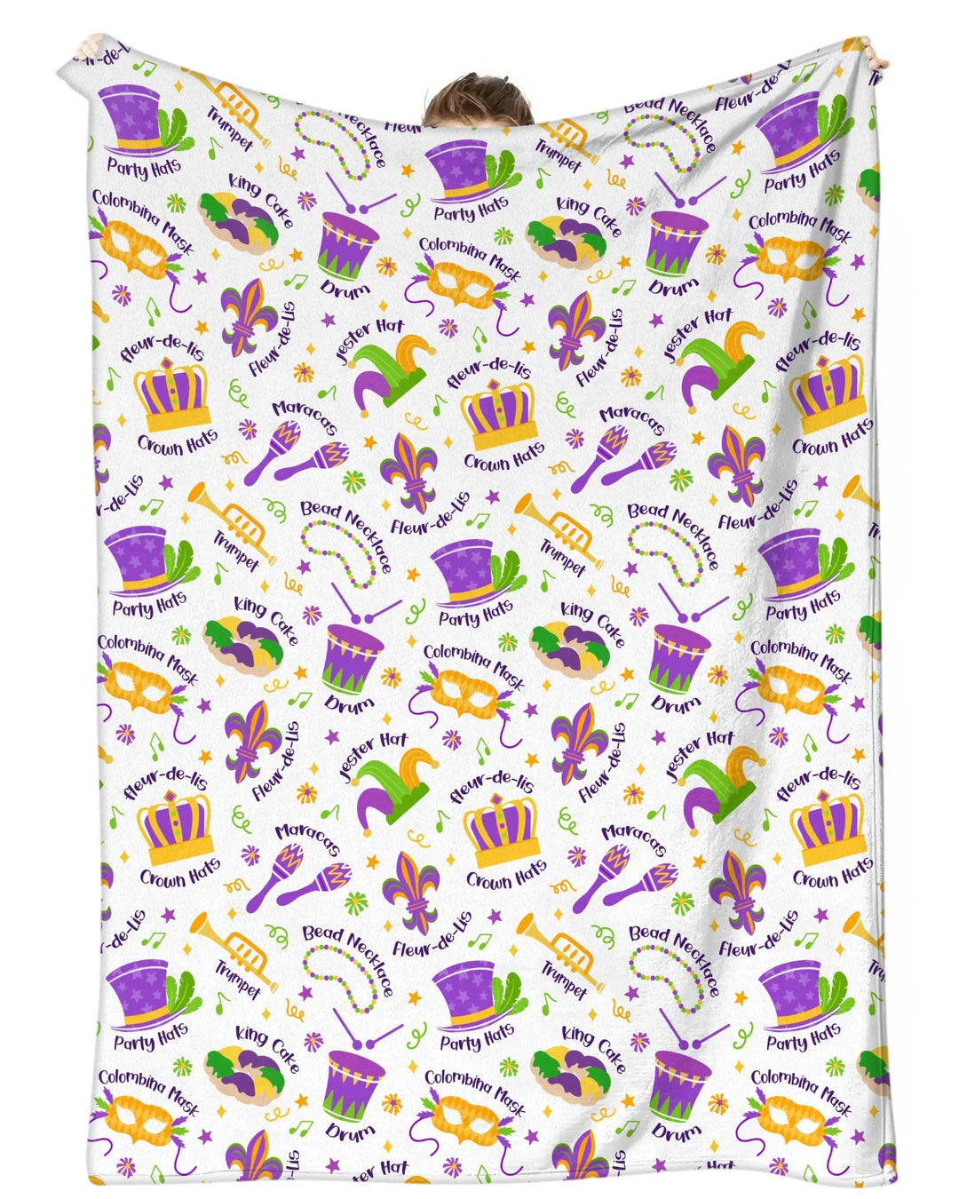 Mardi Gras Family Matching Bamboo Blanket