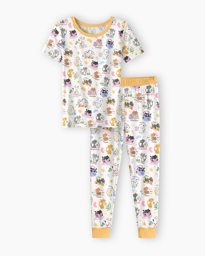 Zweiteiliges, kurzärmliges Pyjama-Set mit Marienkäfern