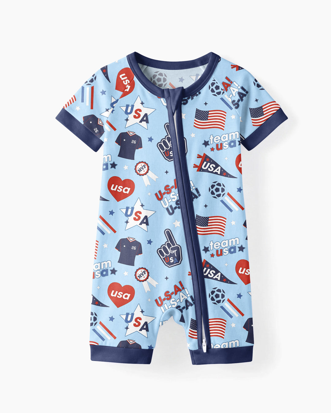 Soccer Party Team USA Bamboo Shorty Zippy