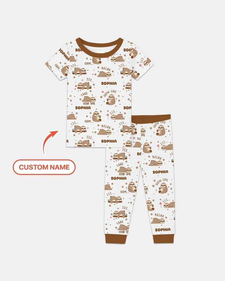 Zweiteiliges, kurzärmliges Pyjama-Set mit Marienkäfern