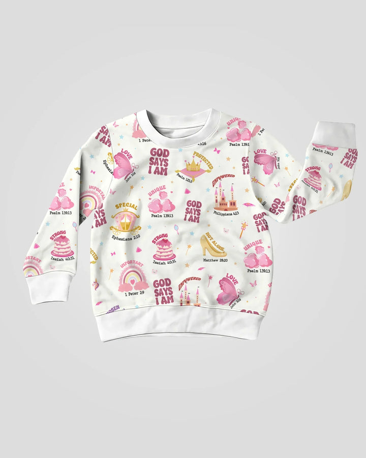 God Says I Am Girl Bambus-Rundhals-Sweatshirt