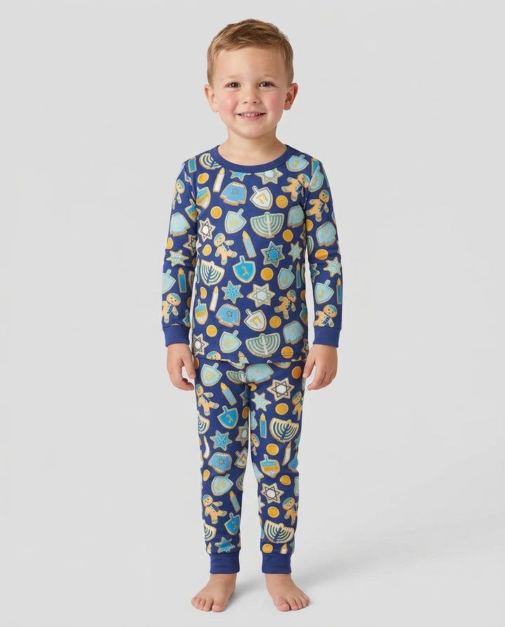 Hanukkah Cookies Bamboo Two Piece Long Sleeve Pajama Set