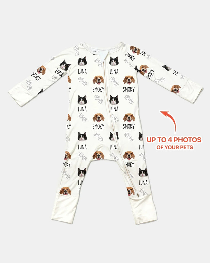 Custom Name and Pet Photos Bamboo Convertible Zippy