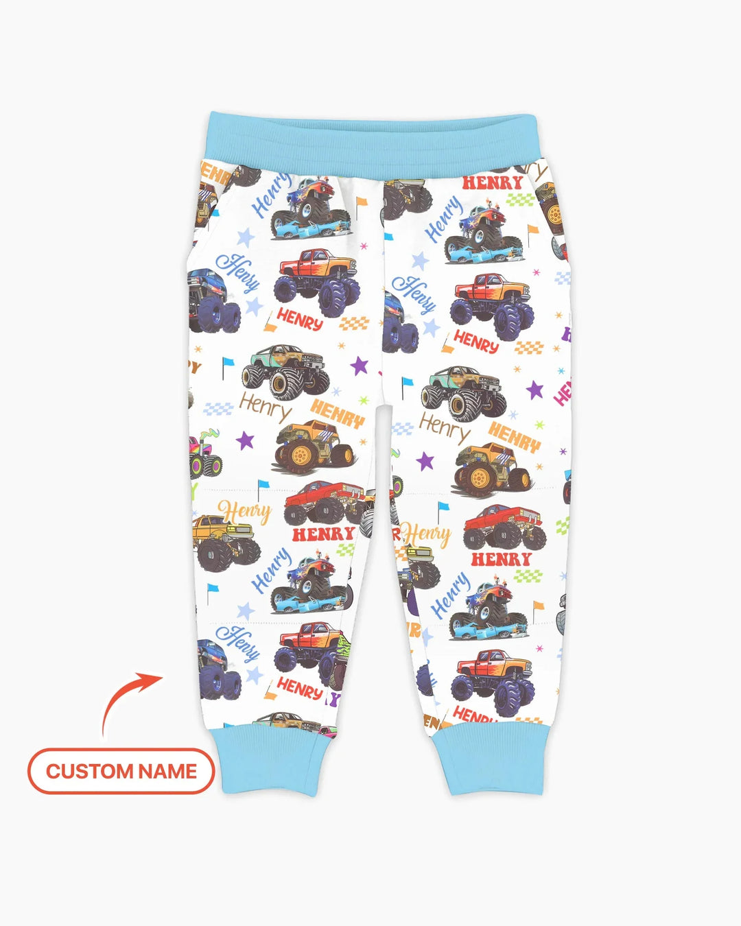 Monster Truck Custom Name Bamboo Jogger