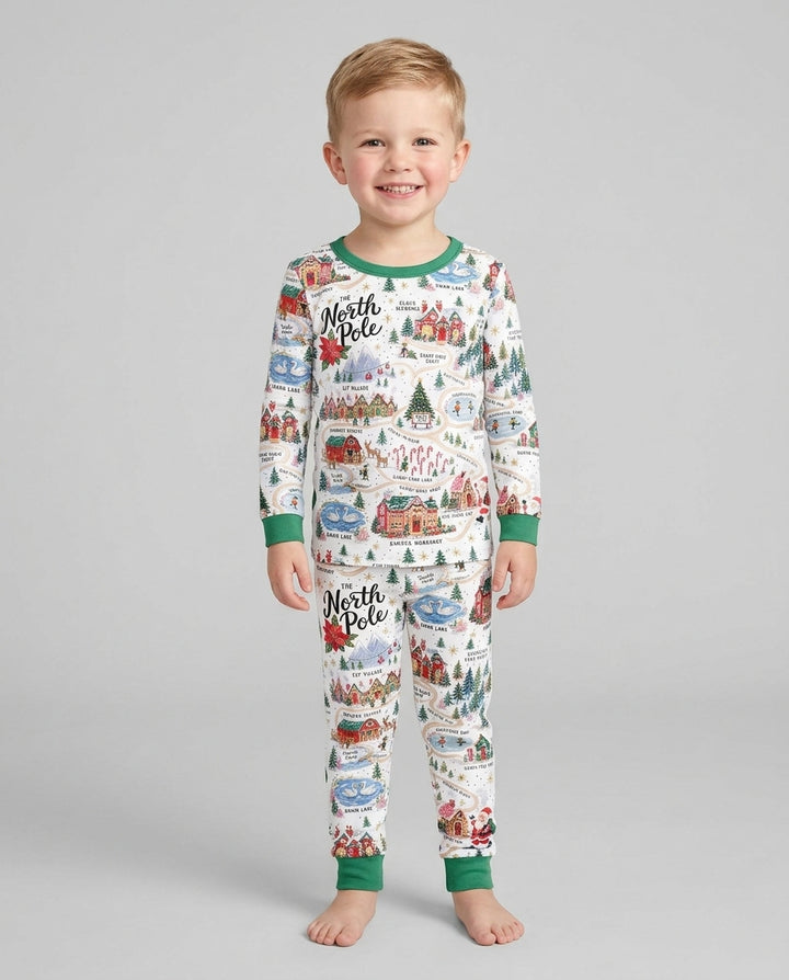 The North Pole Bamboo Two Piece Long Sleeve Pajama Set