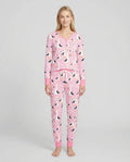 Lustiger Möwen-PAPAPA-Pyjama aus Bambus für Damen