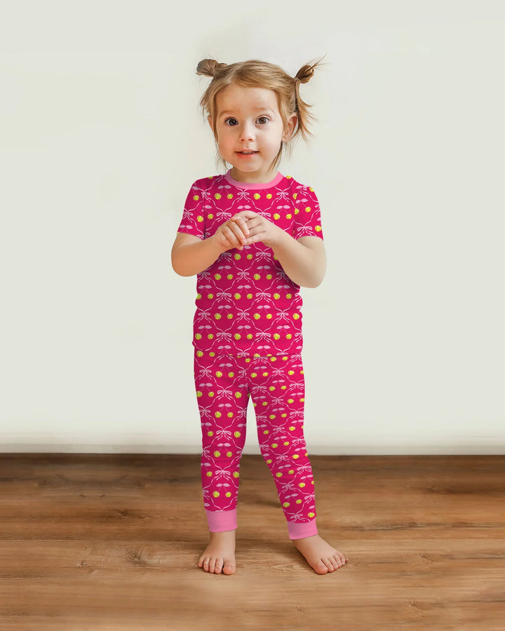 Zweiteiliges, kurzärmliges Pyjama-Set mit Marienkäfern